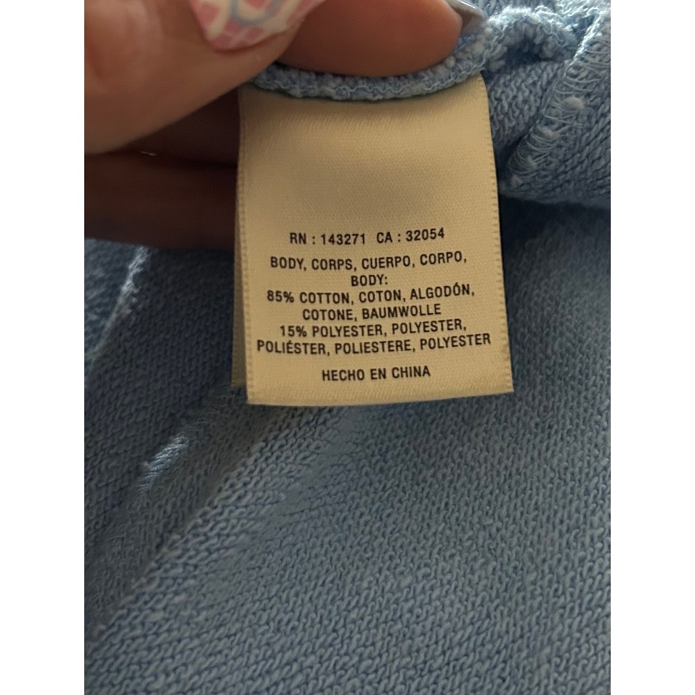 Wolven‎ Anthropologie Blue Cotton French Terry Short Sleeve Sweatshirt Dress Xs - Picture 7 of 8
